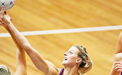 Laura Geitz (GK) in action for the Firebirds against the Swifts this season. Laura Geitz (GK) in action for the Firebirds against the Swifts this season.